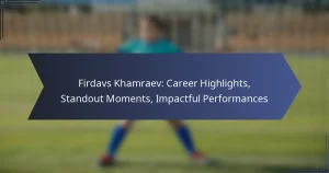 Firdavs Khamraev: Career Highlights, Standout Moments, Impactful Performances
