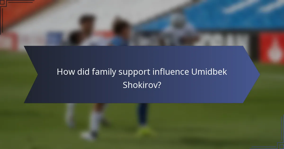 How did family support influence Umidbek Shokirov?