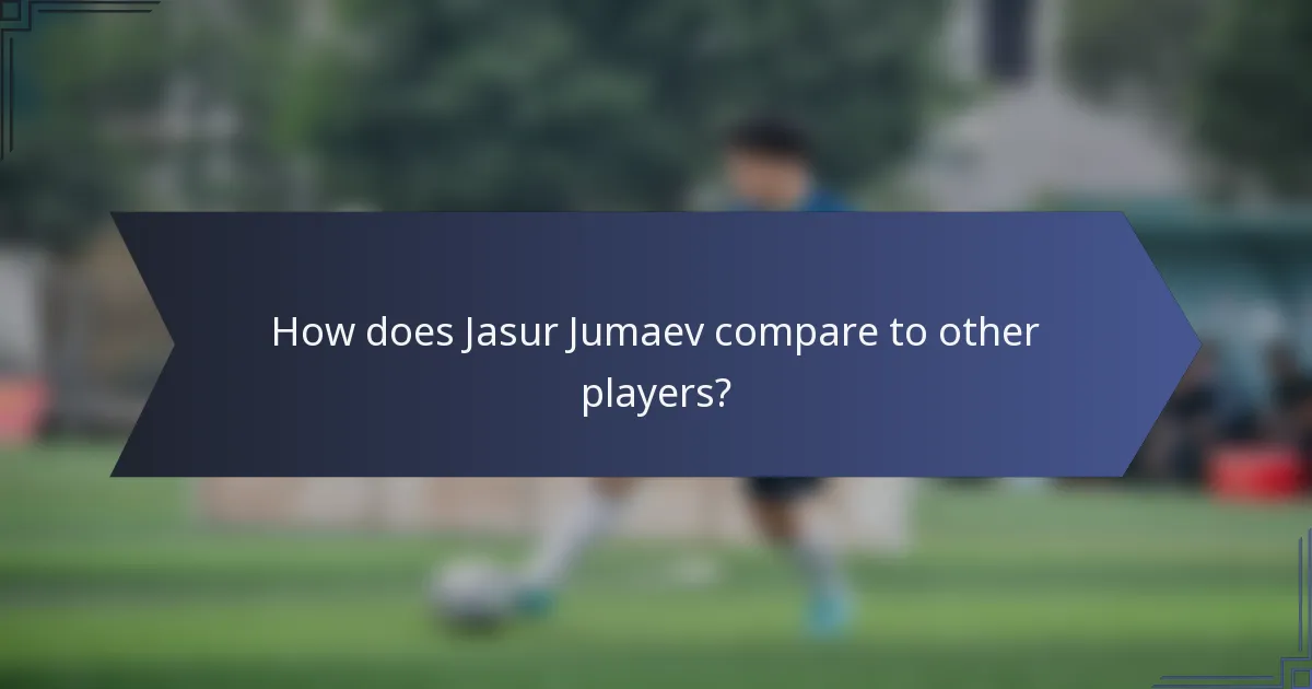 How does Jasur Jumaev compare to other players?