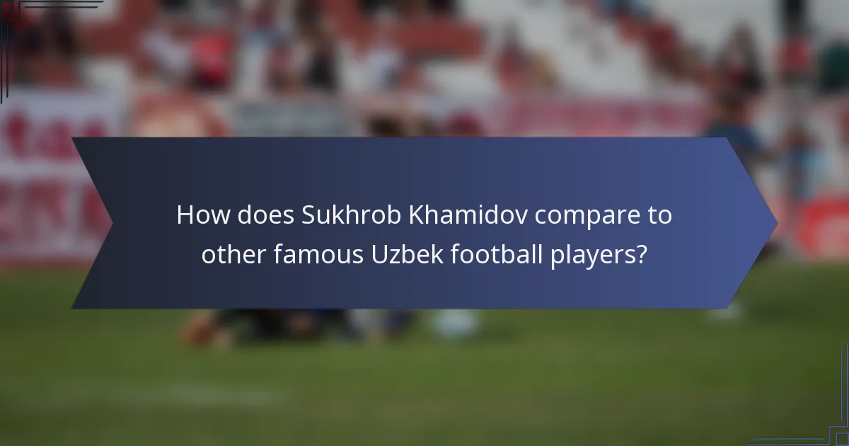 How does Sukhrob Khamidov compare to other famous Uzbek football players?
