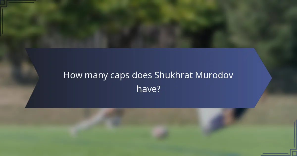 How many caps does Shukhrat Murodov have?