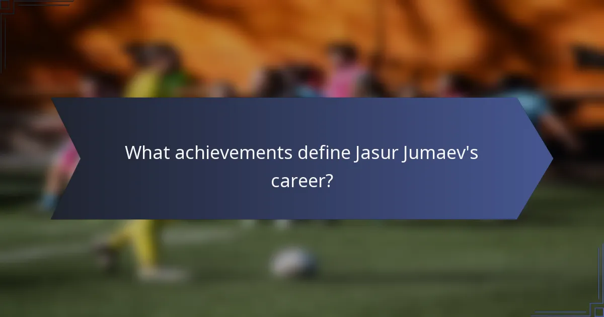 What achievements define Jasur Jumaev's career?