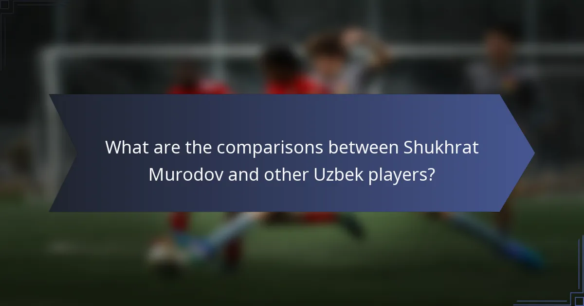 What are the comparisons between Shukhrat Murodov and other Uzbek players?