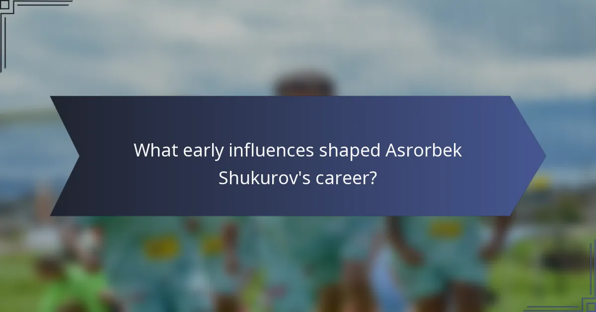 What early influences shaped Asrorbek Shukurov's career?